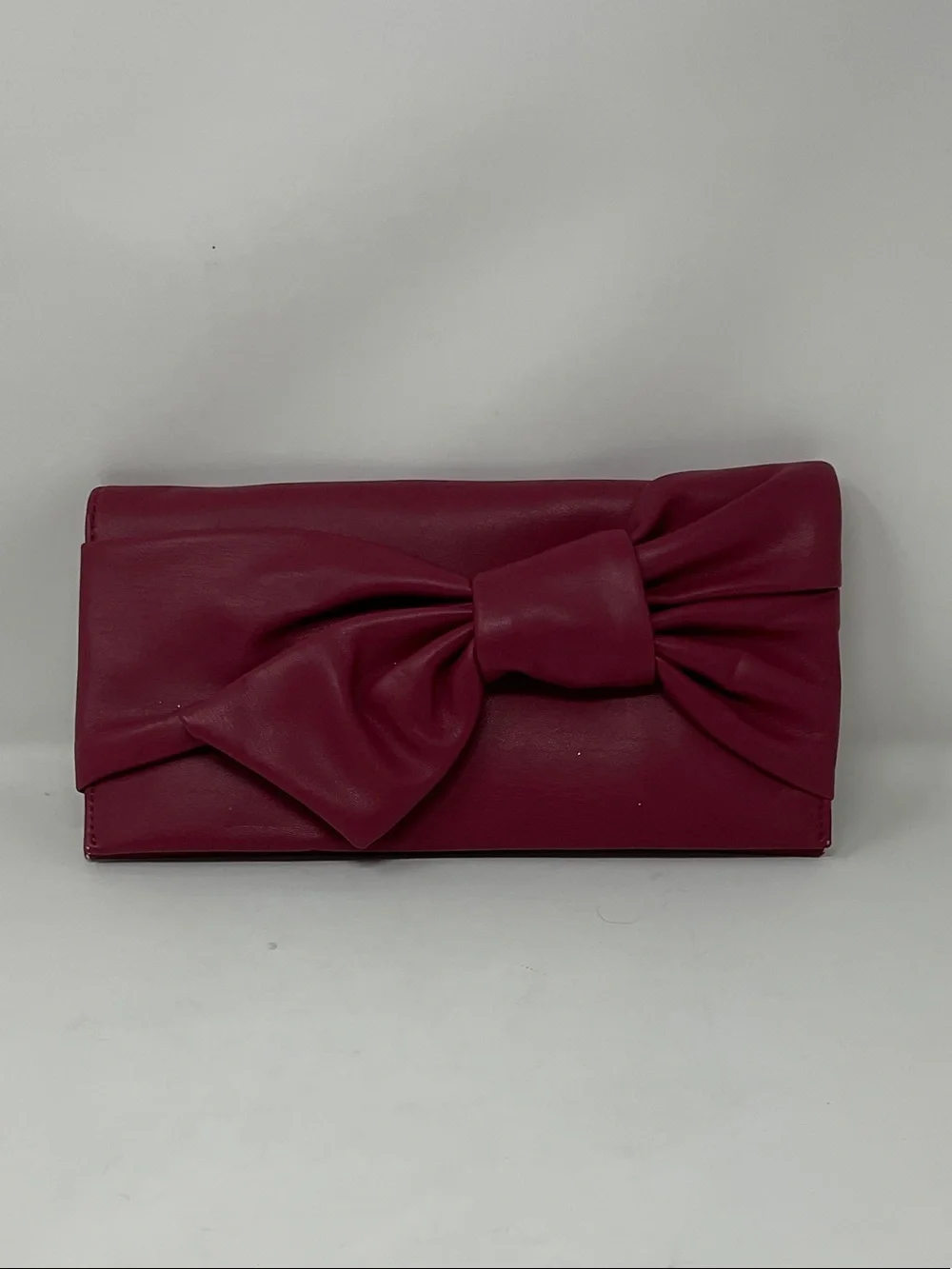 INC International Concepts Magenta Bow-Accent Clutch